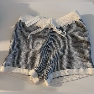 Heartloom size medium black and white stripped shorts